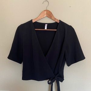 Cropped wrap top